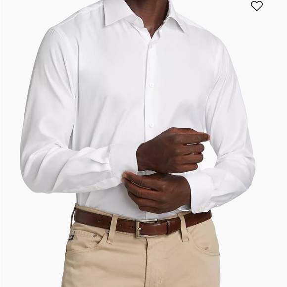 Saks Fifth Avenue Men's White Dress Shirt | Slim Fit | 17 36/37 - Picture 1 of 5